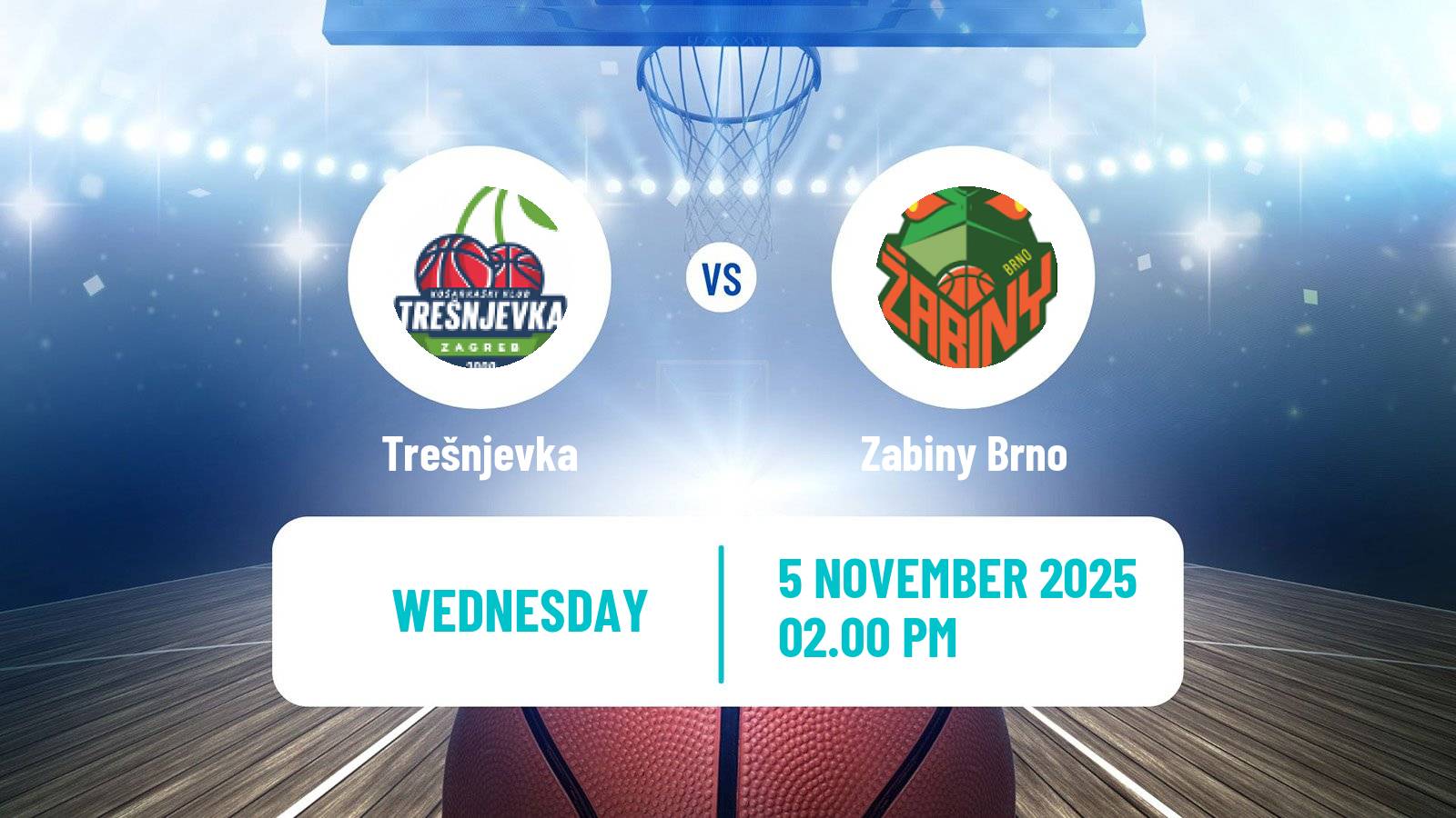 Basketball Eurocup Women Trešnjevka - Zabiny Brno