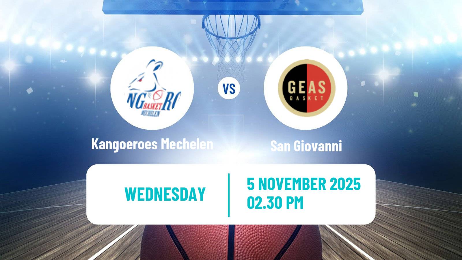 Basketball Eurocup Women Kangoeroes Mechelen - San Giovanni