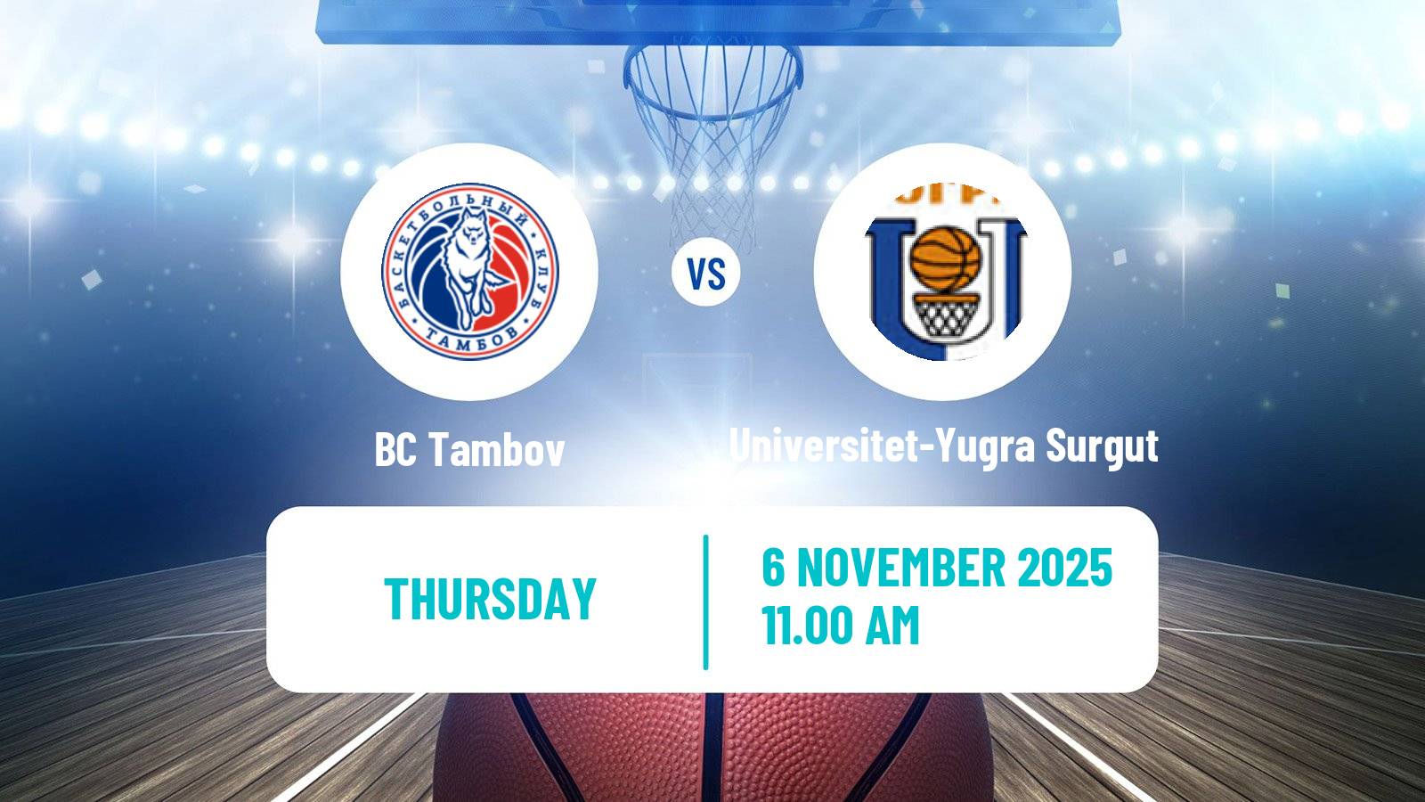 Basketball Russian Super League Basketball Tambov - Universitet-Yugra Surgut