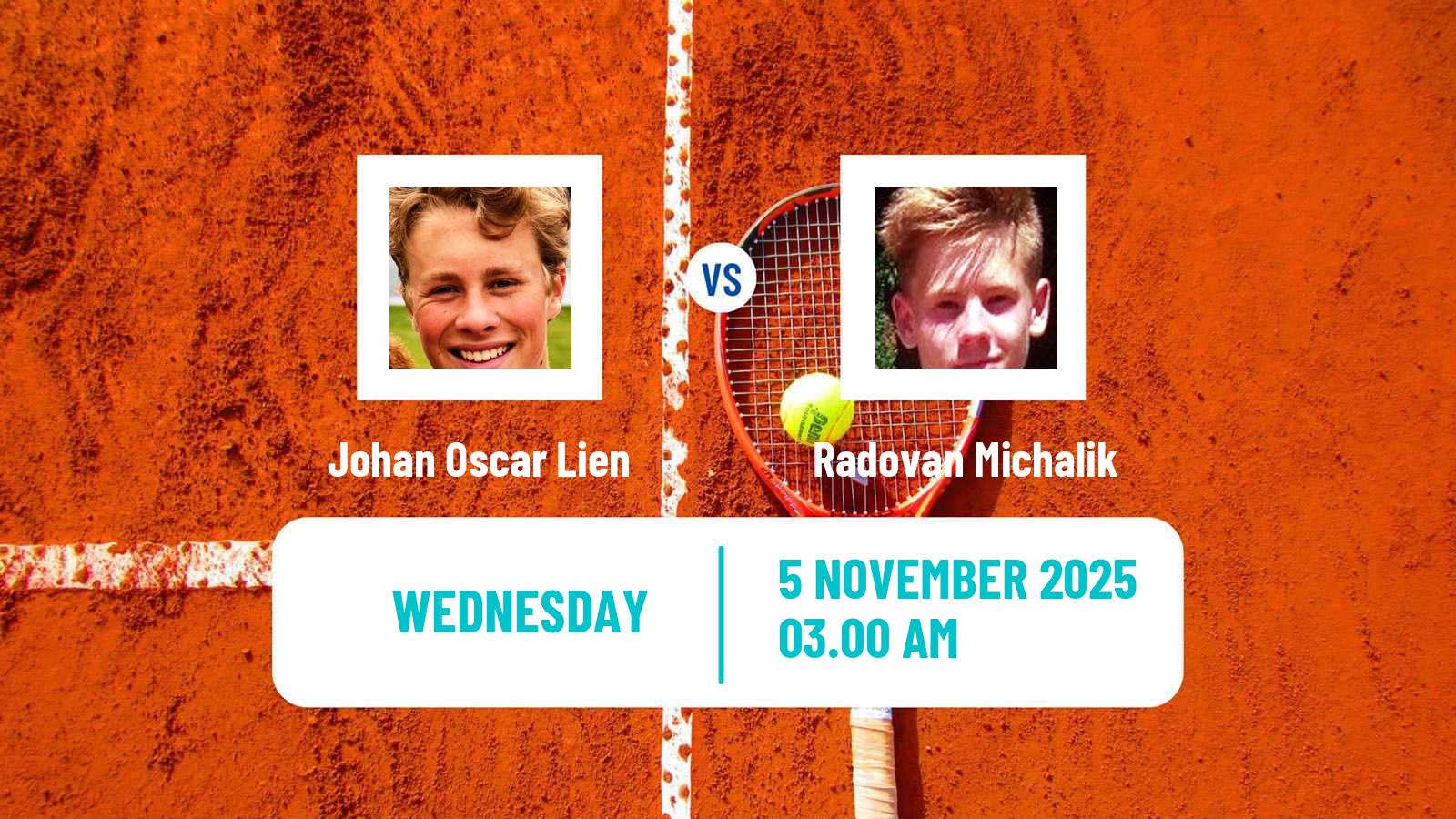 Tennis ITF M15 Antalya 13 Men Johan Oscar Lien - Radovan Michalik