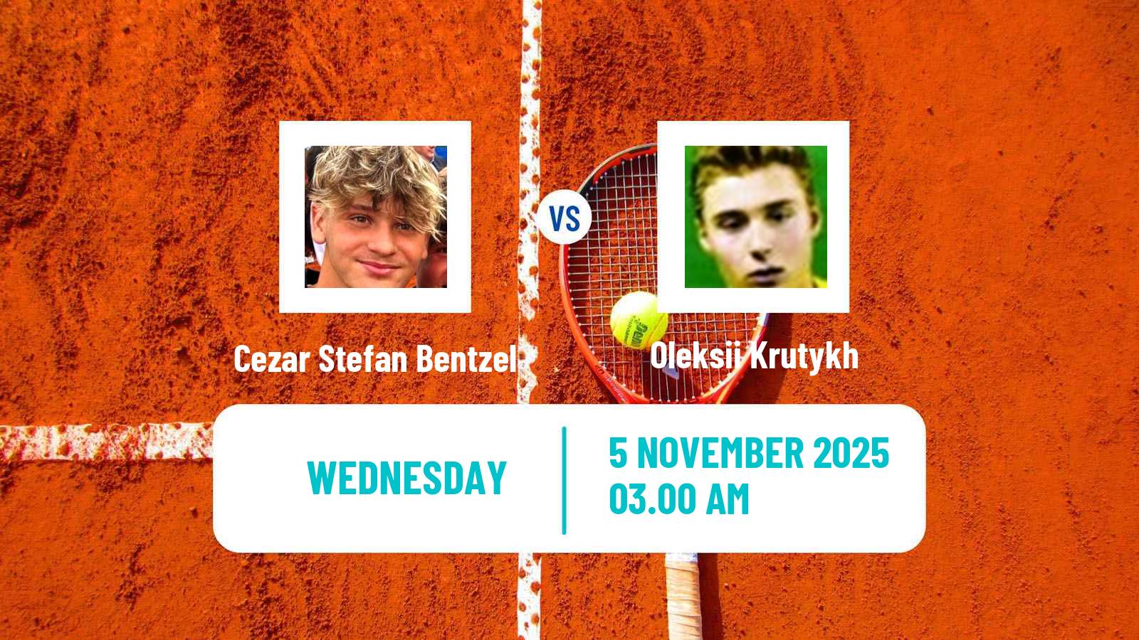 Tennis ITF M15 Antalya 13 Men Cezar Stefan Bentzel - Oleksii Krutykh