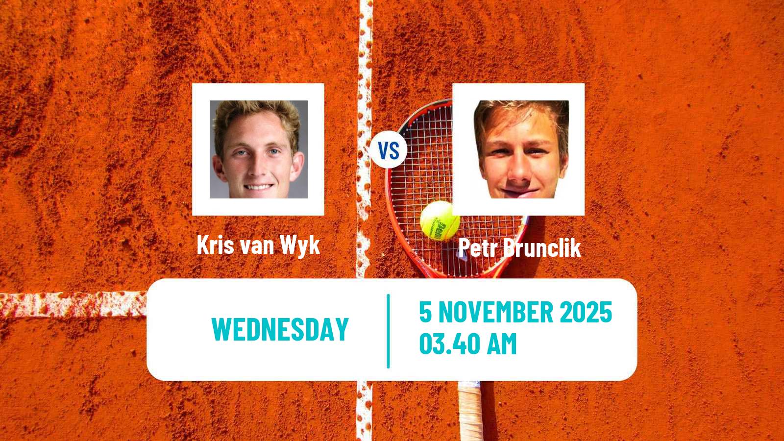 Tennis ITF M25 Monastir 9 Men Kris van Wyk - Petr Brunclik