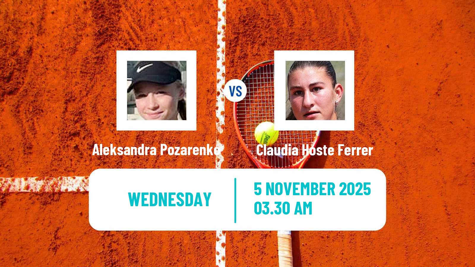 Tennis ITF W15 Castellon Women Aleksandra Pozarenko - Claudia Hoste Ferrer