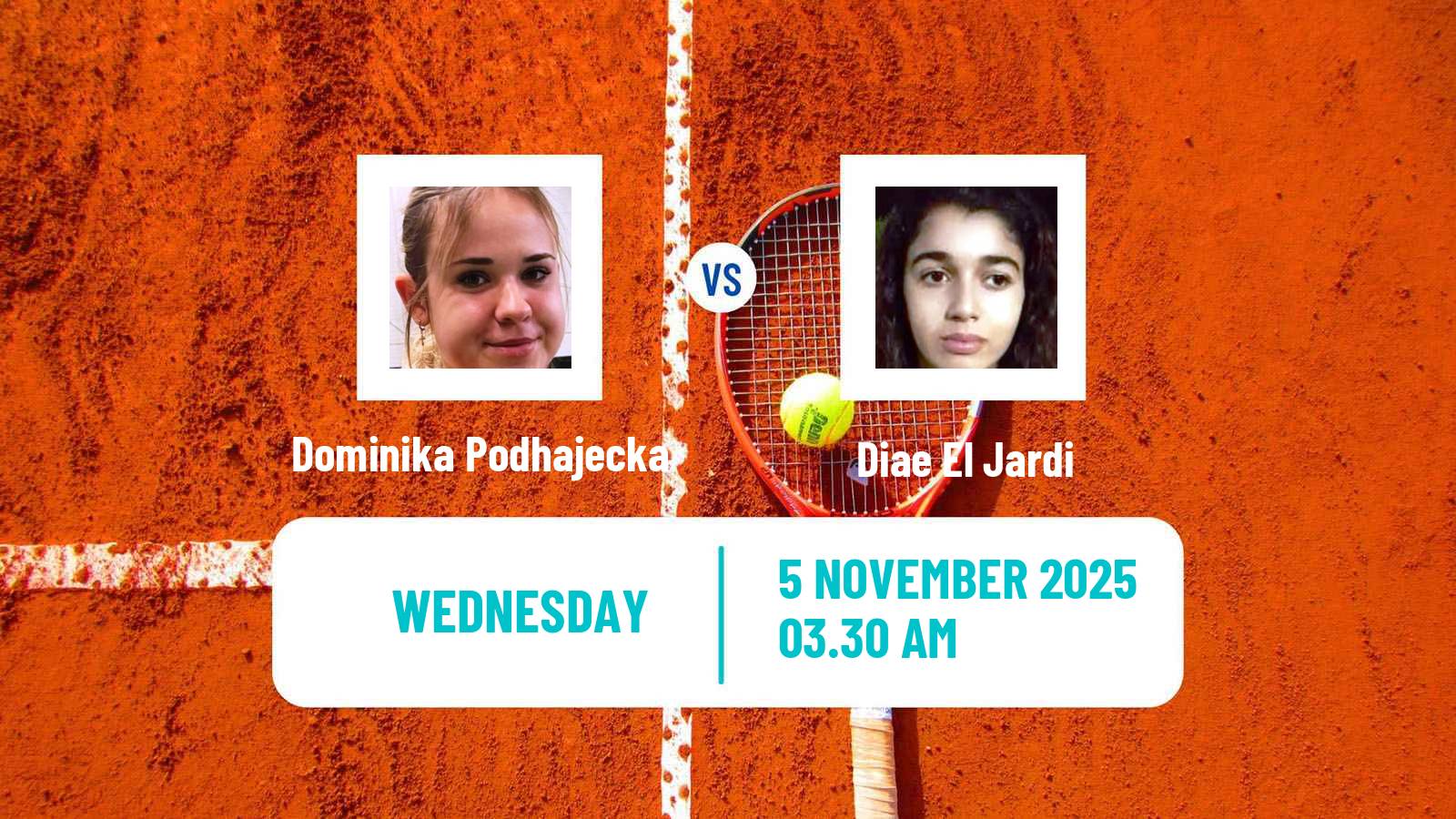 Tennis ITF W15 Monastir 38 Women Dominika Podhajecka - Diae El Jardi