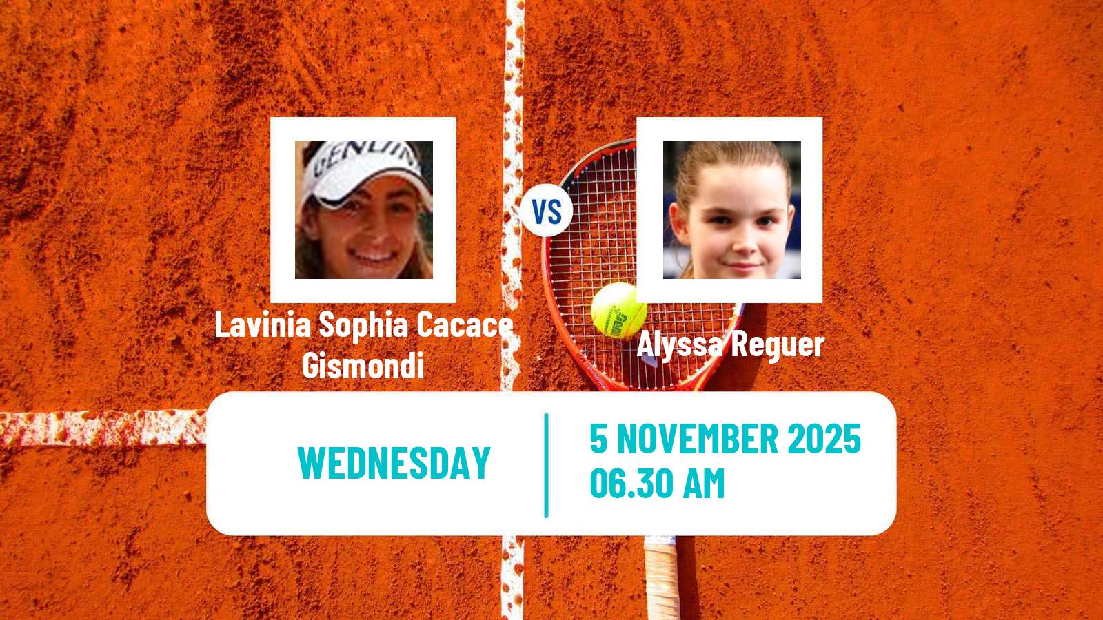Tennis ITF W15 Monastir 38 Women Lavinia Sophia Cacace Gismondi - Alyssa Reguer