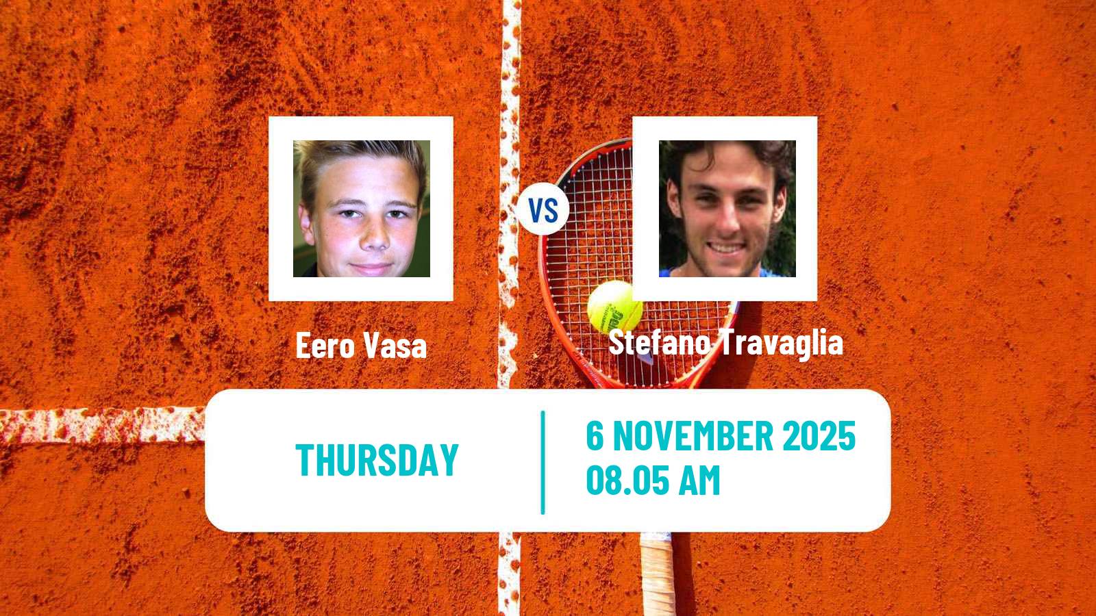 Tennis Helsinki Challenger Men Eero Vasa - Stefano Travaglia