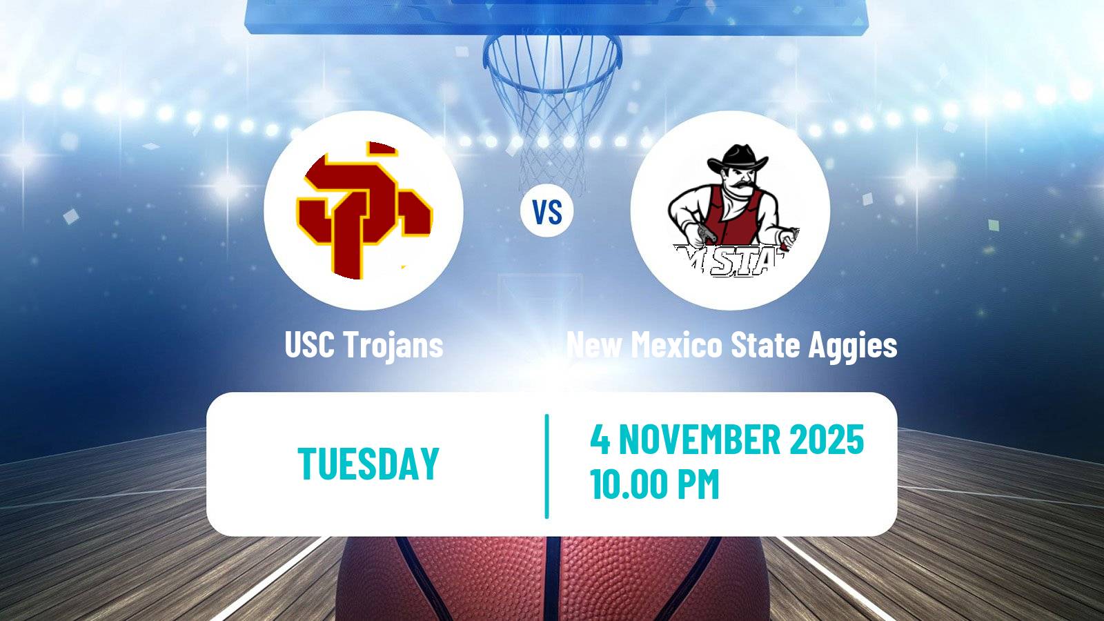 Basketball NCAA College Basketball Women USC Trojans - New Mexico State Aggies