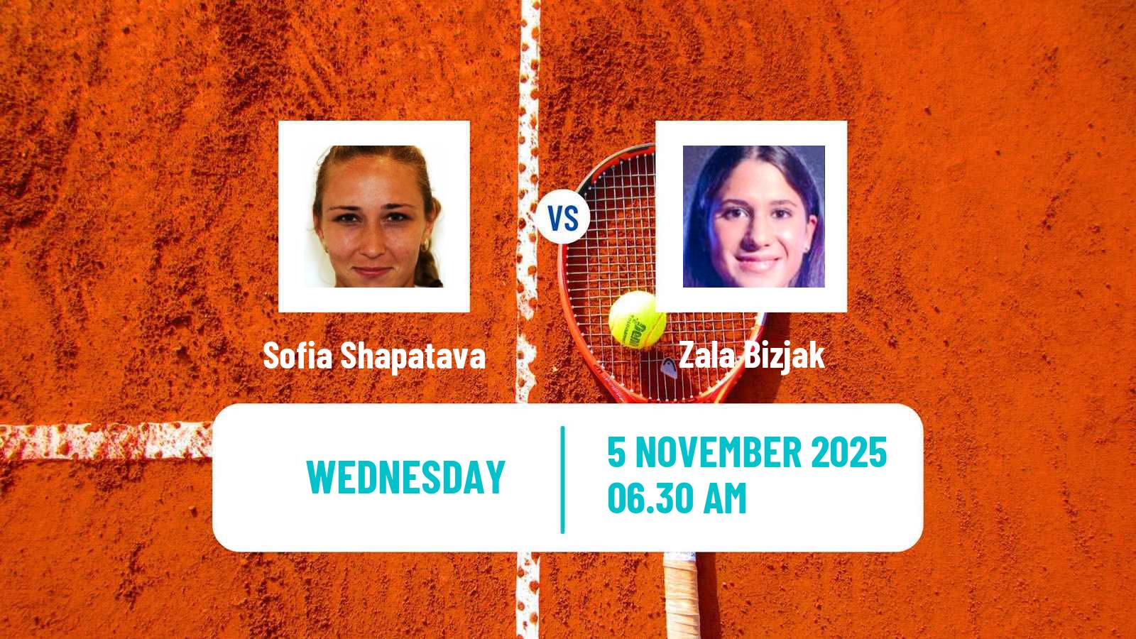 Tennis ITF W15 Antalya 13 Women Sofia Shapatava - Zala Bizjak