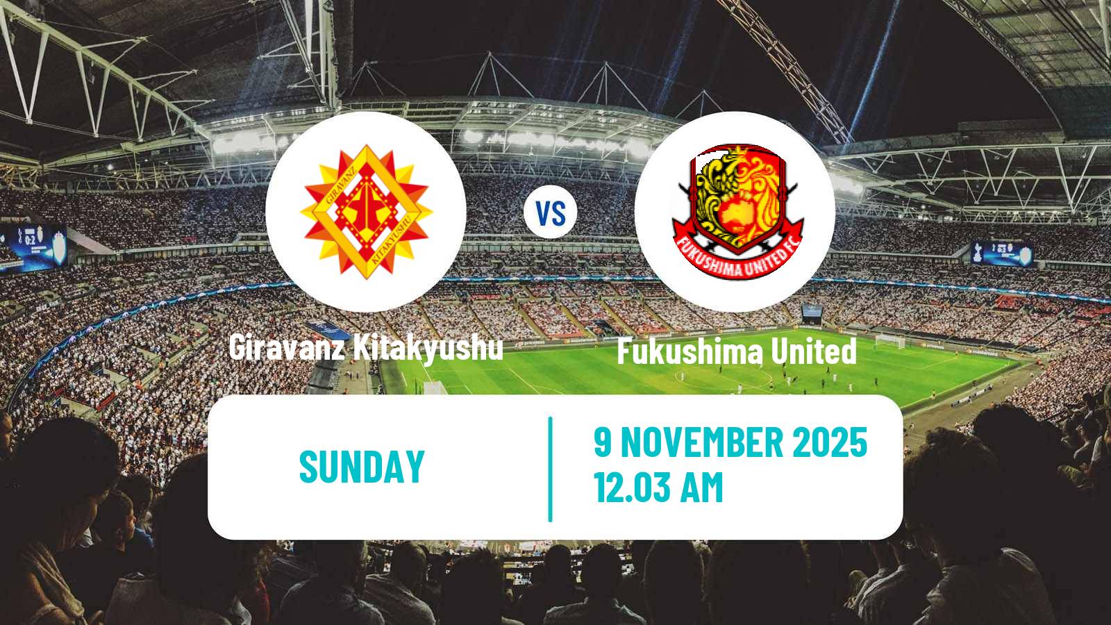 Football Japan J3 League Giravanz Kitakyushu - Fukushima United