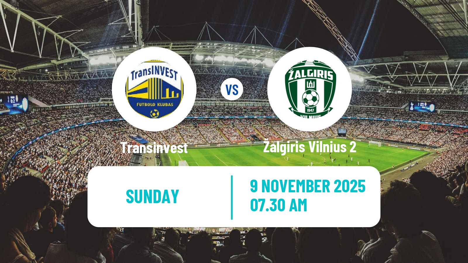 Football Lithuanian Division 2 Transinvest - Žalgiris Vilnius 2