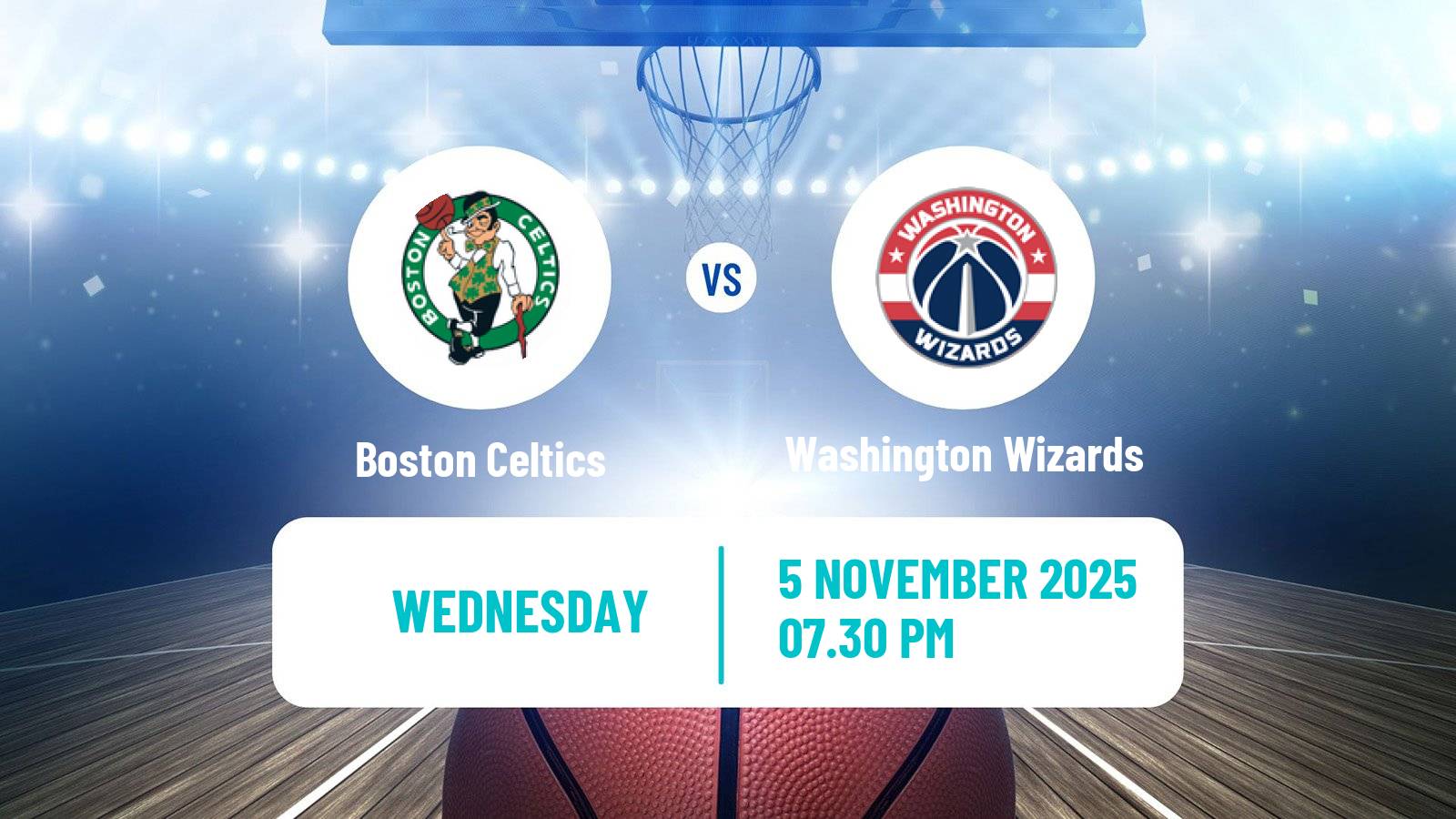 Basketball NBA Boston Celtics - Washington Wizards