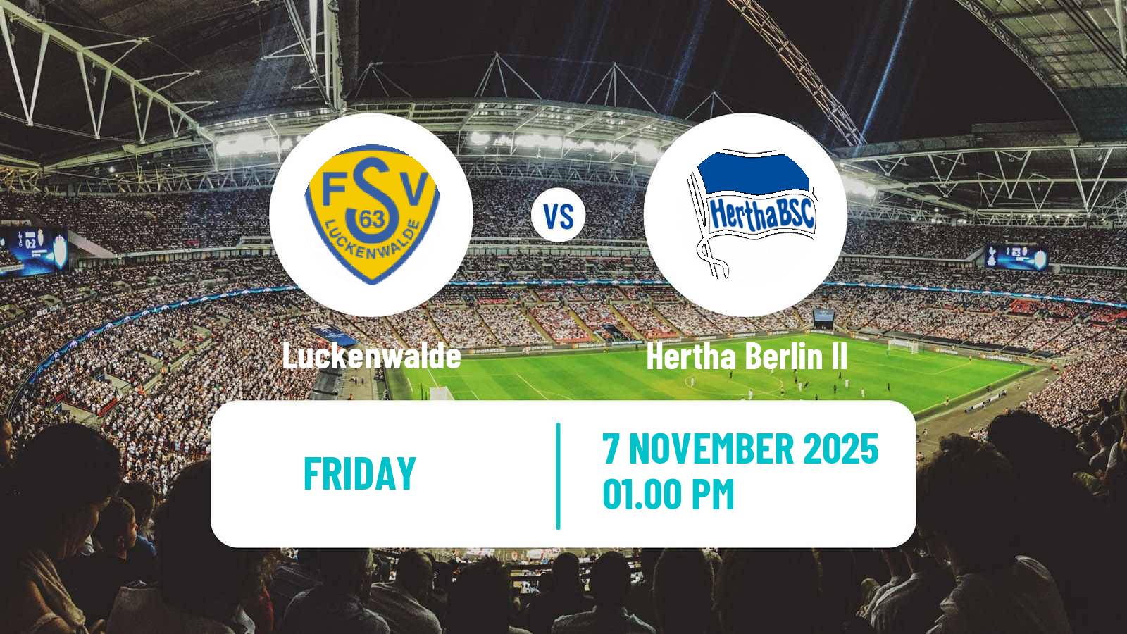 Football German Regionalliga Nordost Luckenwalde - Hertha Berlin II