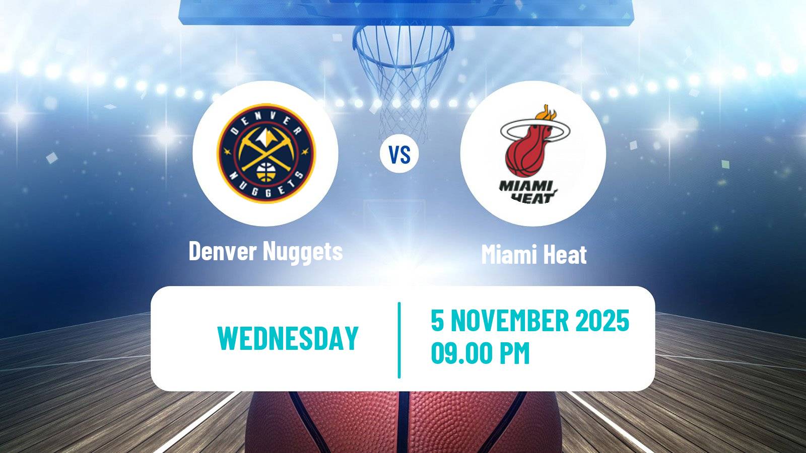 Basketball NBA Denver Nuggets - Miami Heat