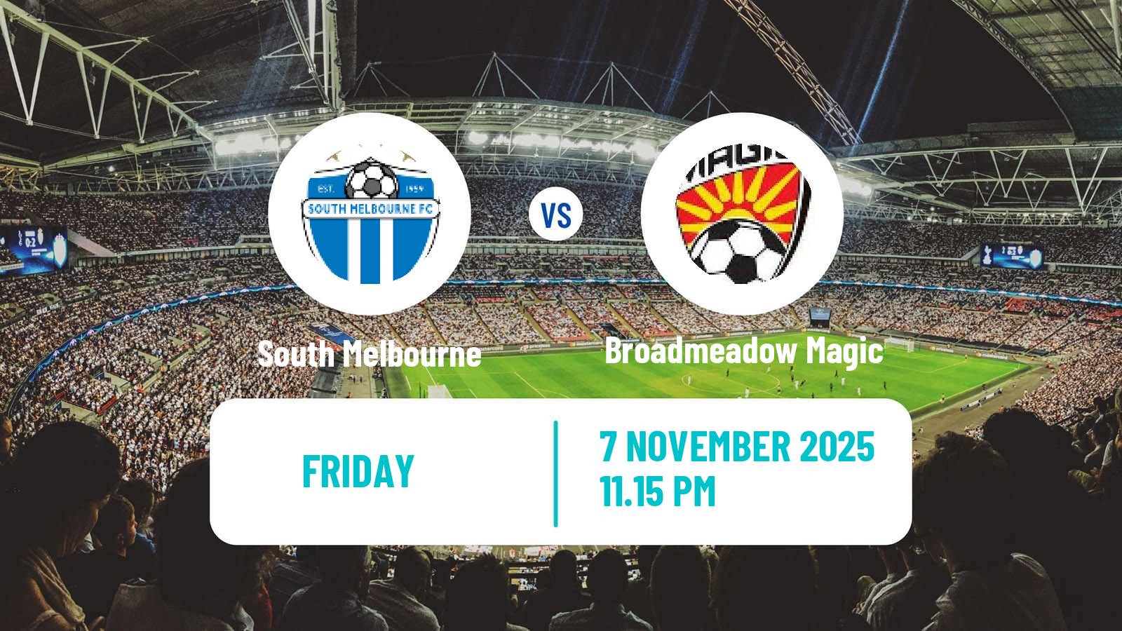 Soccer Australian Championship South Melbourne - Broadmeadow Magic
