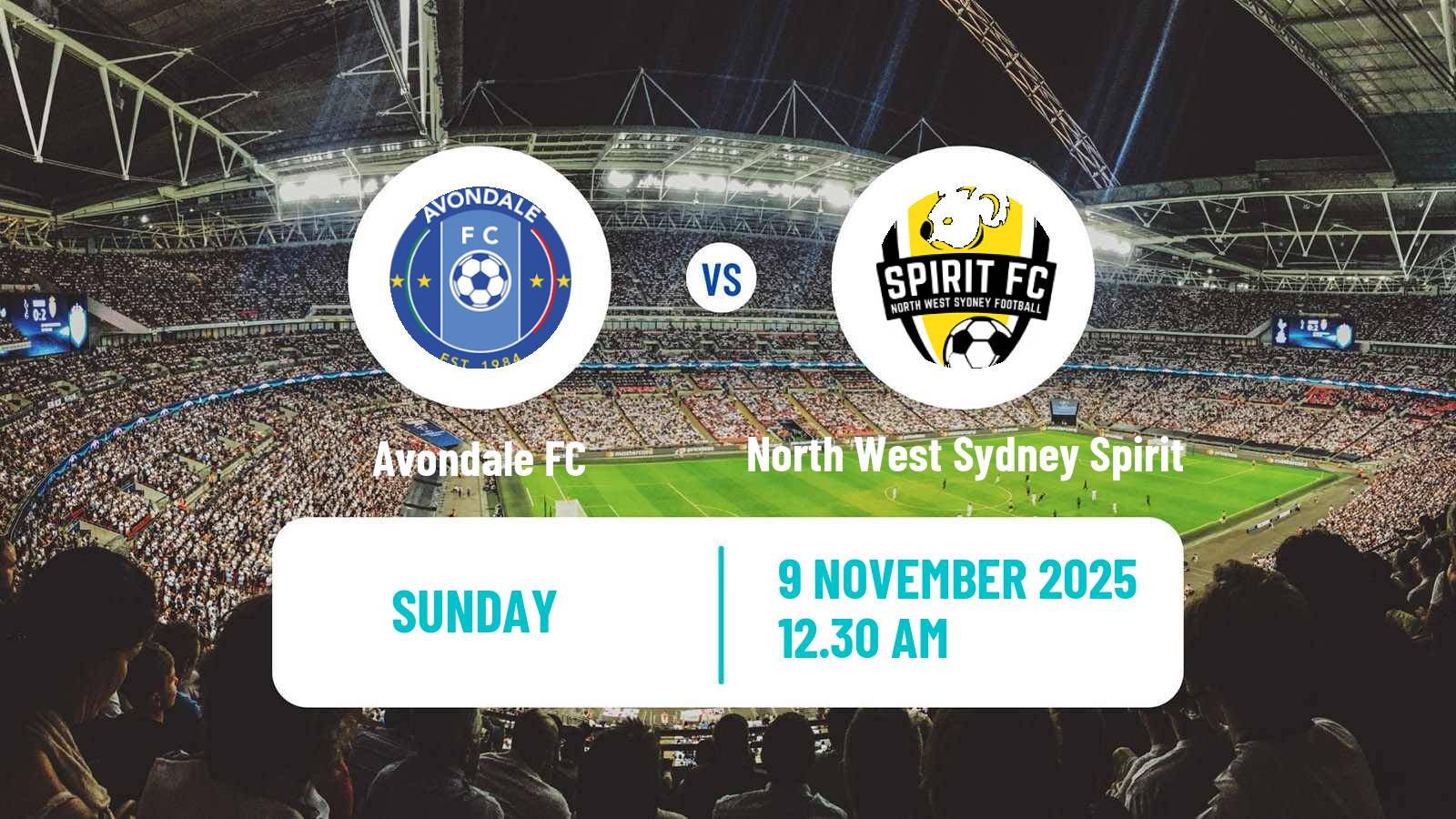 Soccer Australian Championship Avondale - North West Sydney Spirit