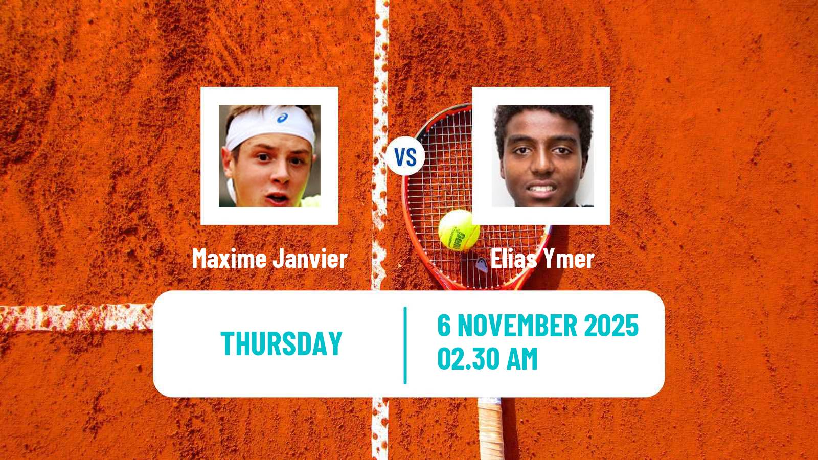 Tennis Taipei Challenger Men Maxime Janvier - Elias Ymer