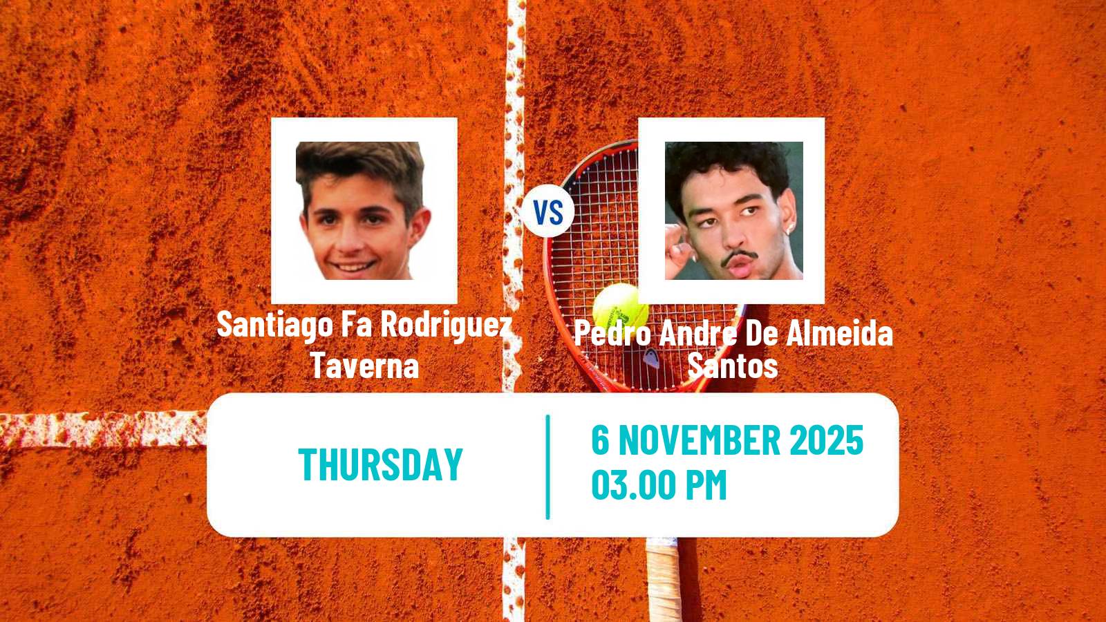 Tennis ITF M25 Santa Cruz Do Sul Men Santiago Fa Rodriguez Taverna - Pedro Andre De Almeida Santos