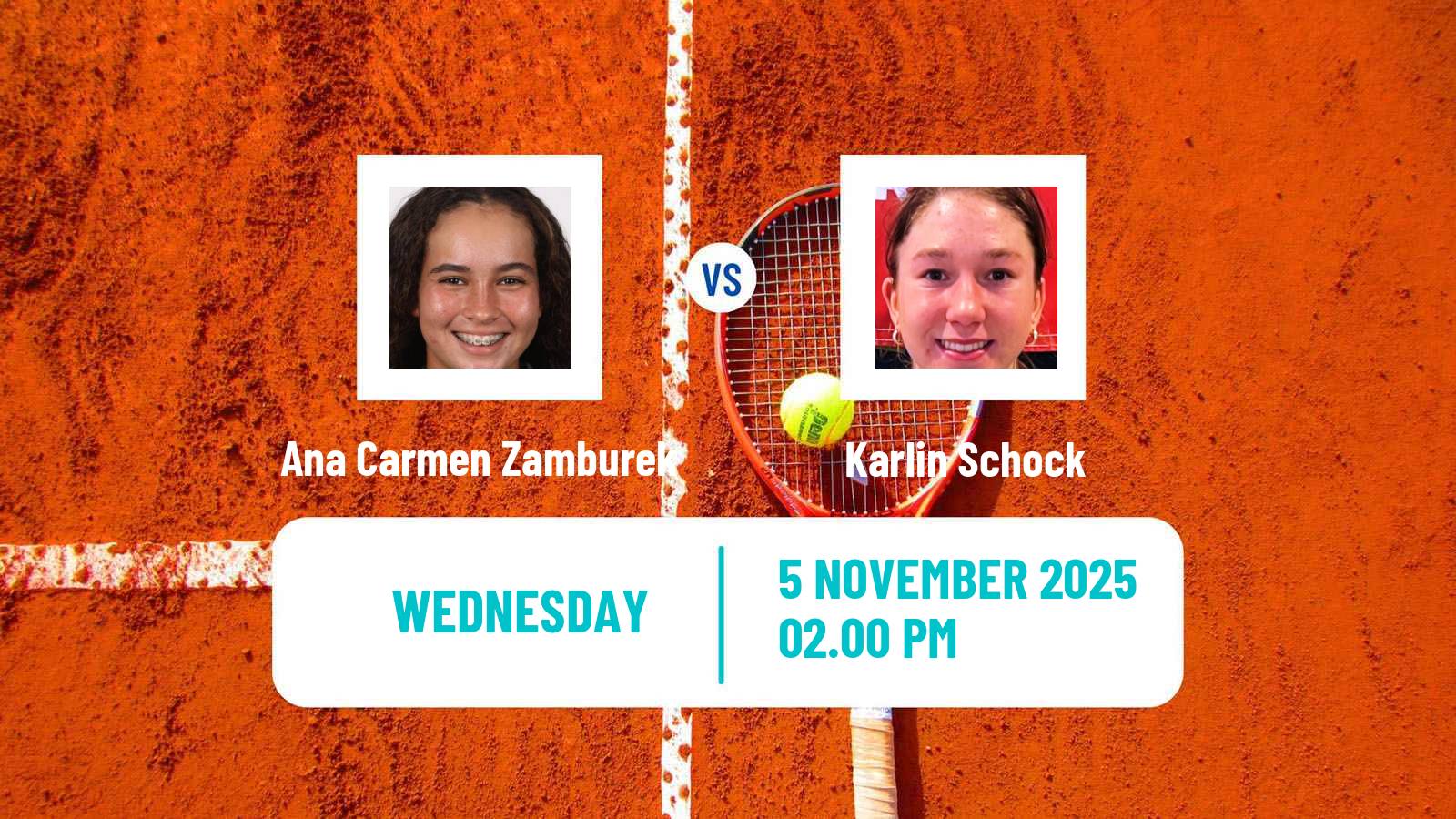 Tennis ITF W15 Lincoln 2 Women Ana Carmen Zamburek - Karlin Schock