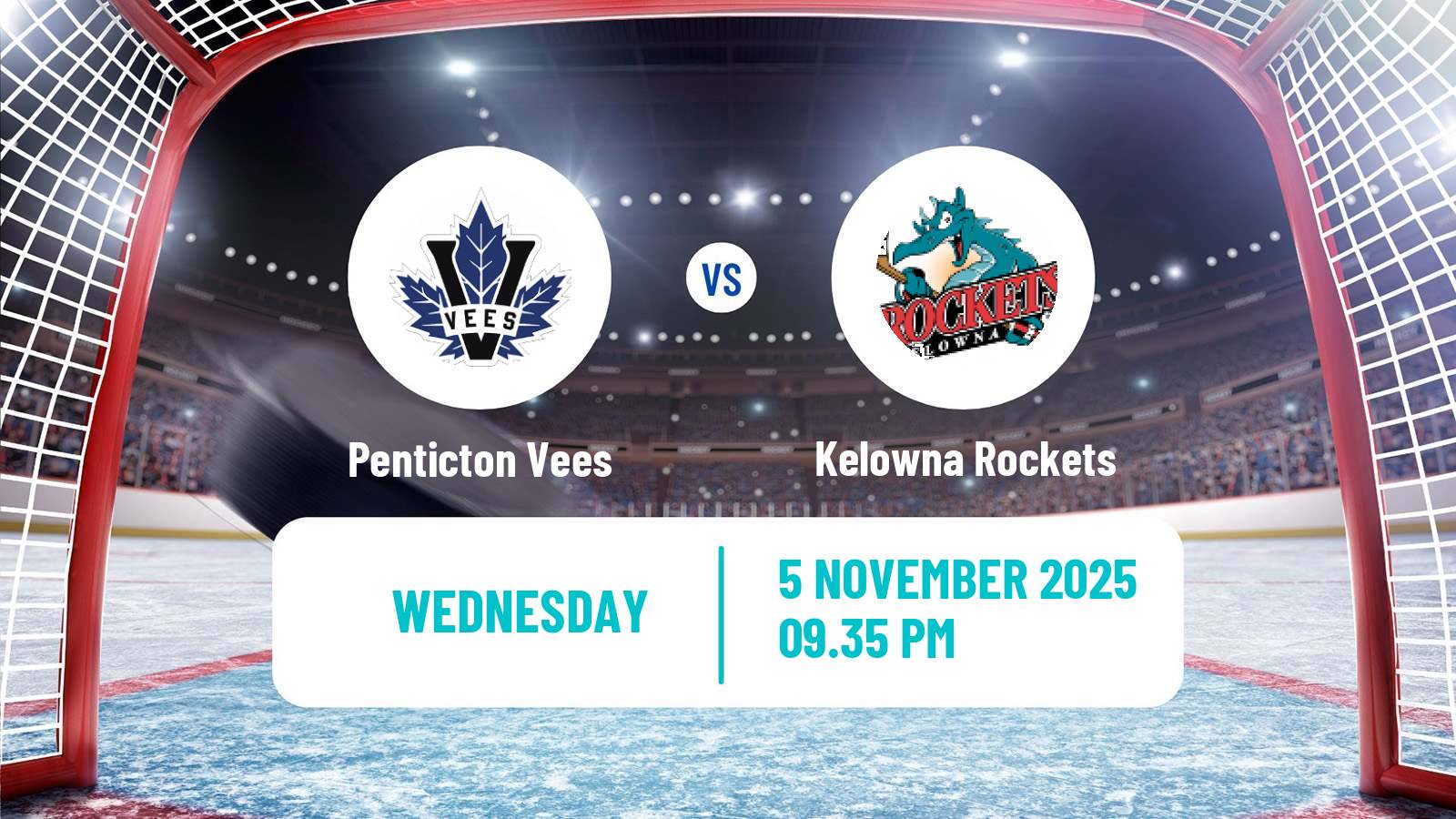 Hockey WHL Penticton Vees - Kelowna Rockets