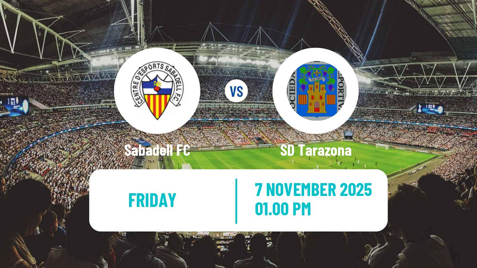 Football Spanish Primera RFEF Group 2 Sabadell - Tarazona
