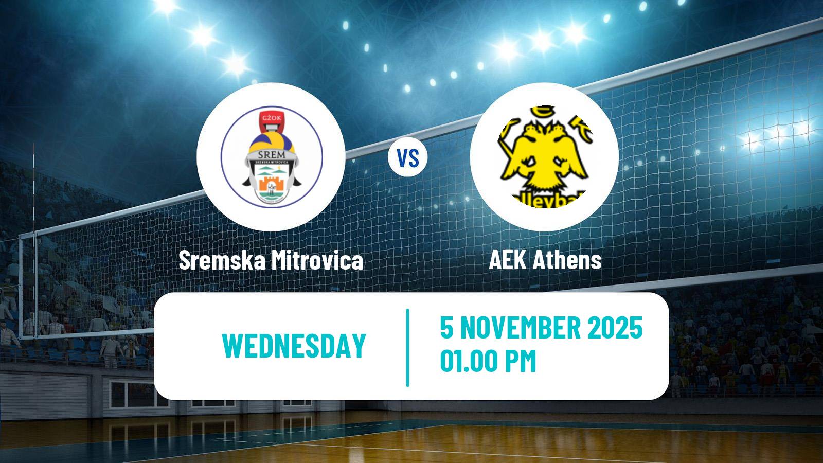 Volleyball CEV Challenge Cup Women Sremska Mitrovica - AEK Athens