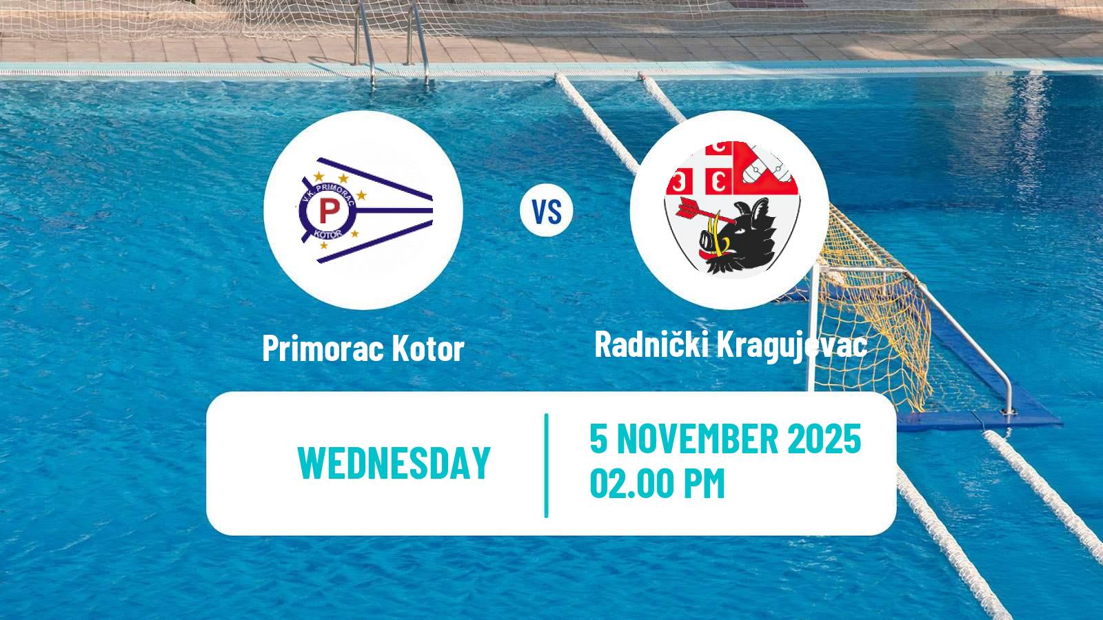 Water polo Regional League Water Polo Primorac Kotor - Radnički Kragujevac