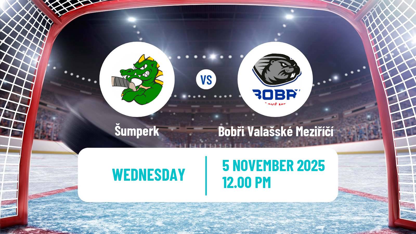 Hockey Czech 2 Liga Hockey East Šumperk - Bobři Valašské Meziříčí