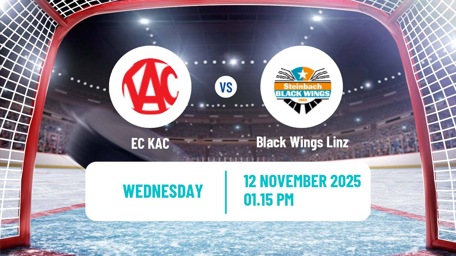 Hockey Austrian Ice Hockey League EC KAC - Black Wings Linz