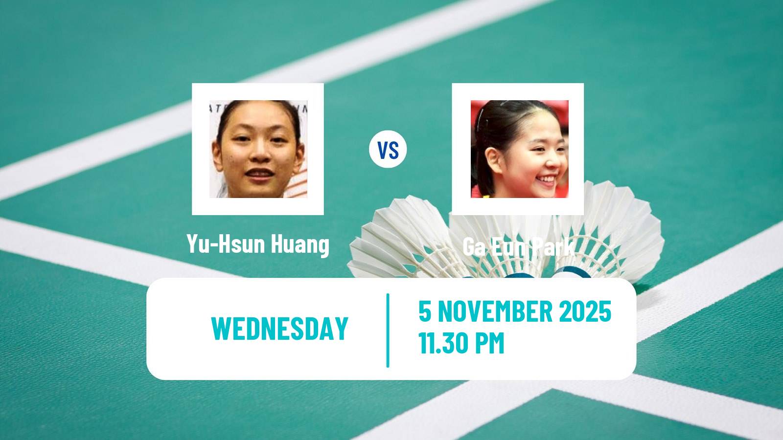 Badminton BWF World Tour Women Korea Masters Yu-Hsun Huang - Ga Eun Park