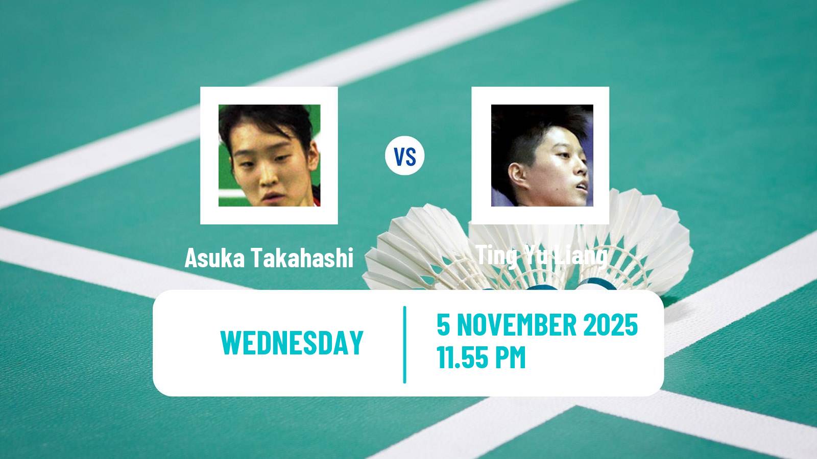 Badminton BWF World Tour Women Korea Masters Asuka Takahashi - Ting Yu Liang