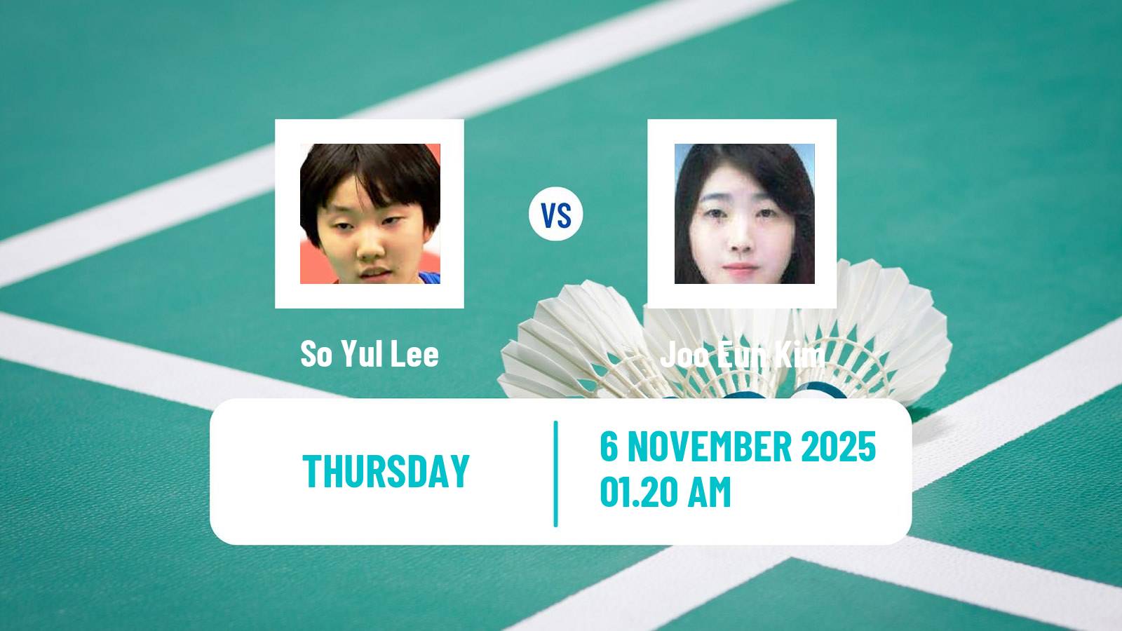 Badminton BWF World Tour Women Korea Masters So Yul Lee - Joo Eun Kim