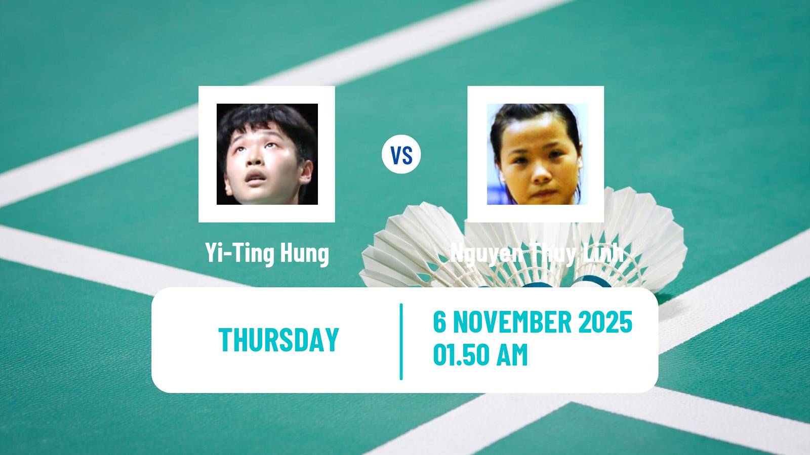 Badminton BWF World Tour Women Korea Masters Yi-Ting Hung - Nguyen Thuy Linh