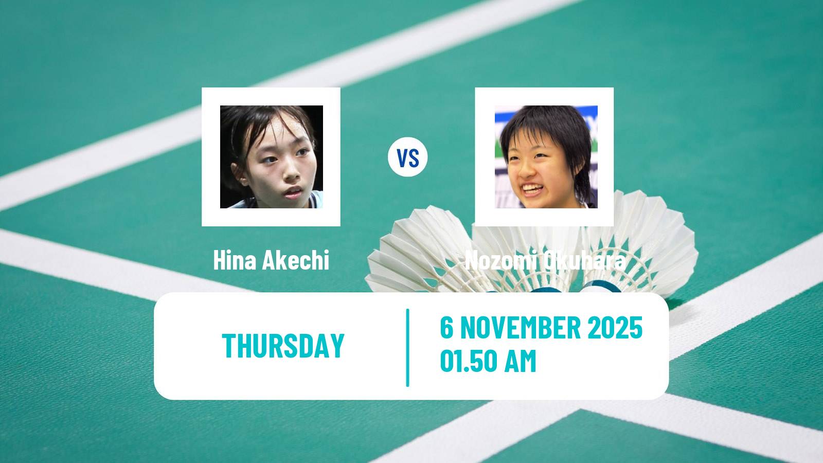 Badminton BWF World Tour Women Korea Masters Hina Akechi - Nozomi Okuhara