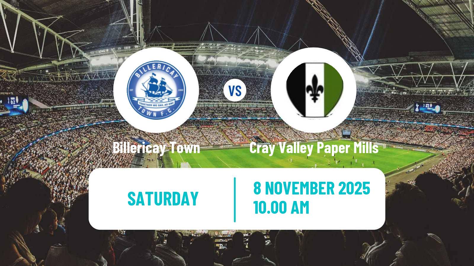 Football English Isthmian League Premier Division Billericay Town - Cray Valley Paper Mills