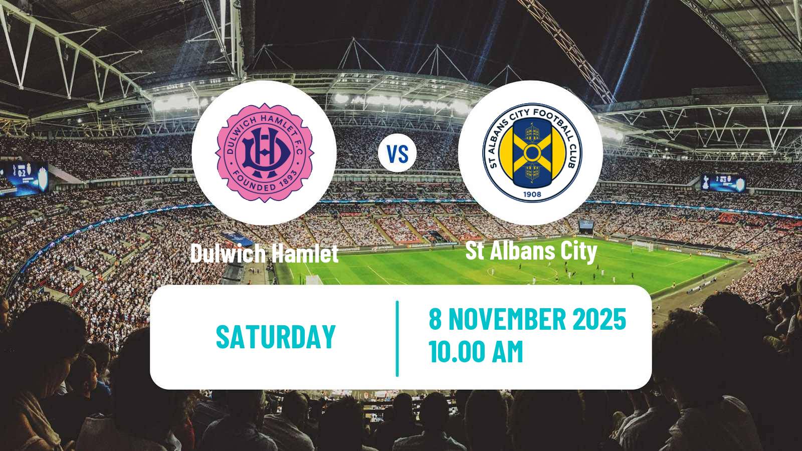 Football English Isthmian League Premier Division Dulwich Hamlet - St Albans City