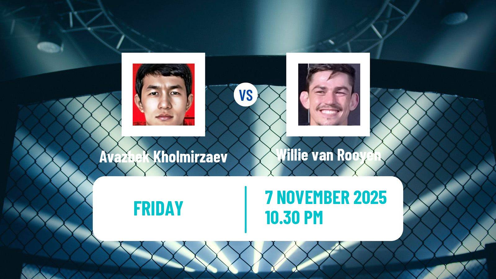 MMA Flyweight One Championship Men Avazbek Kholmirzaev - Willie van Rooyen