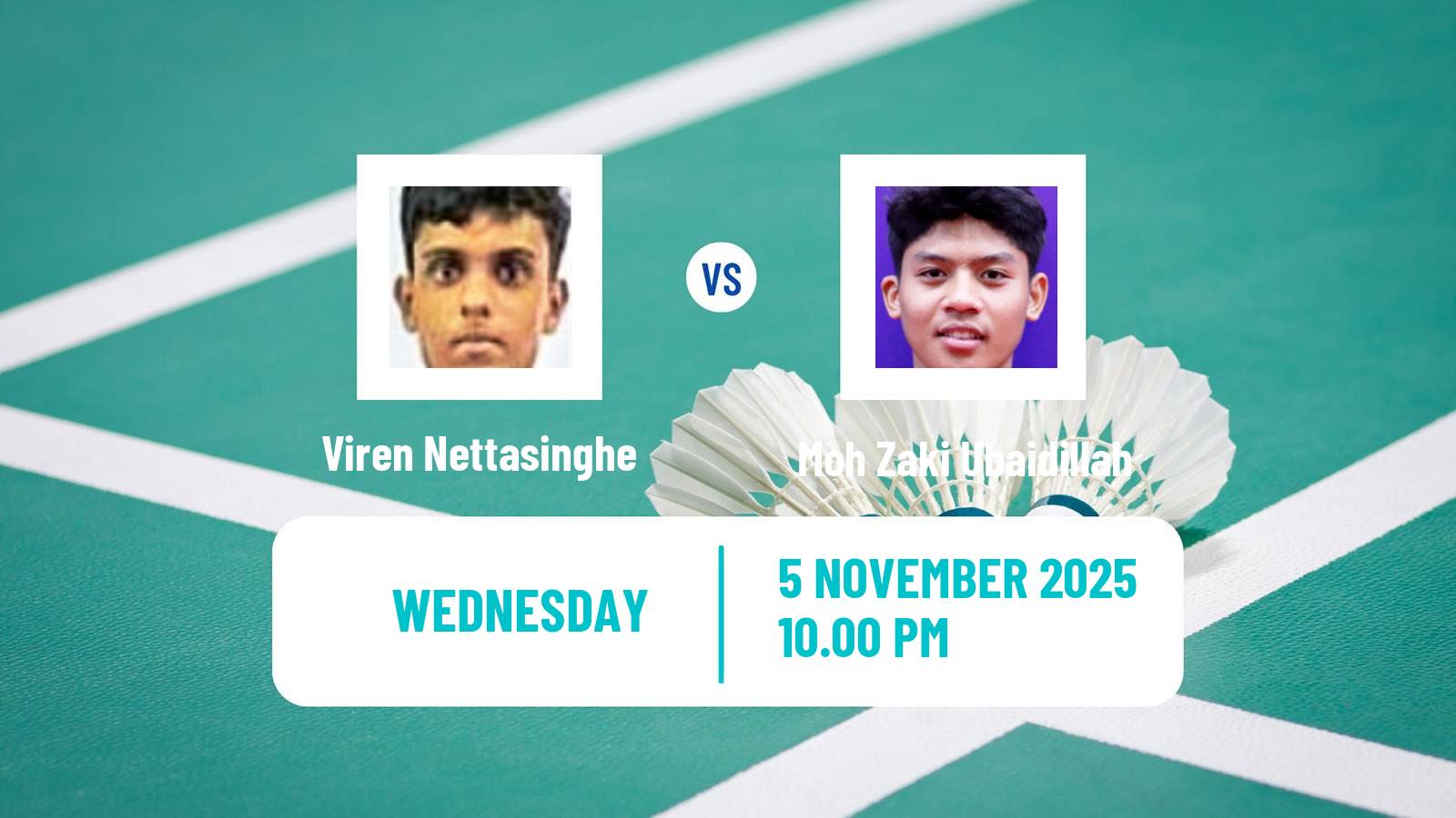 Badminton BWF World Tour Men Korea Masters Viren Nettasinghe - Moh Zaki Ubaidillah