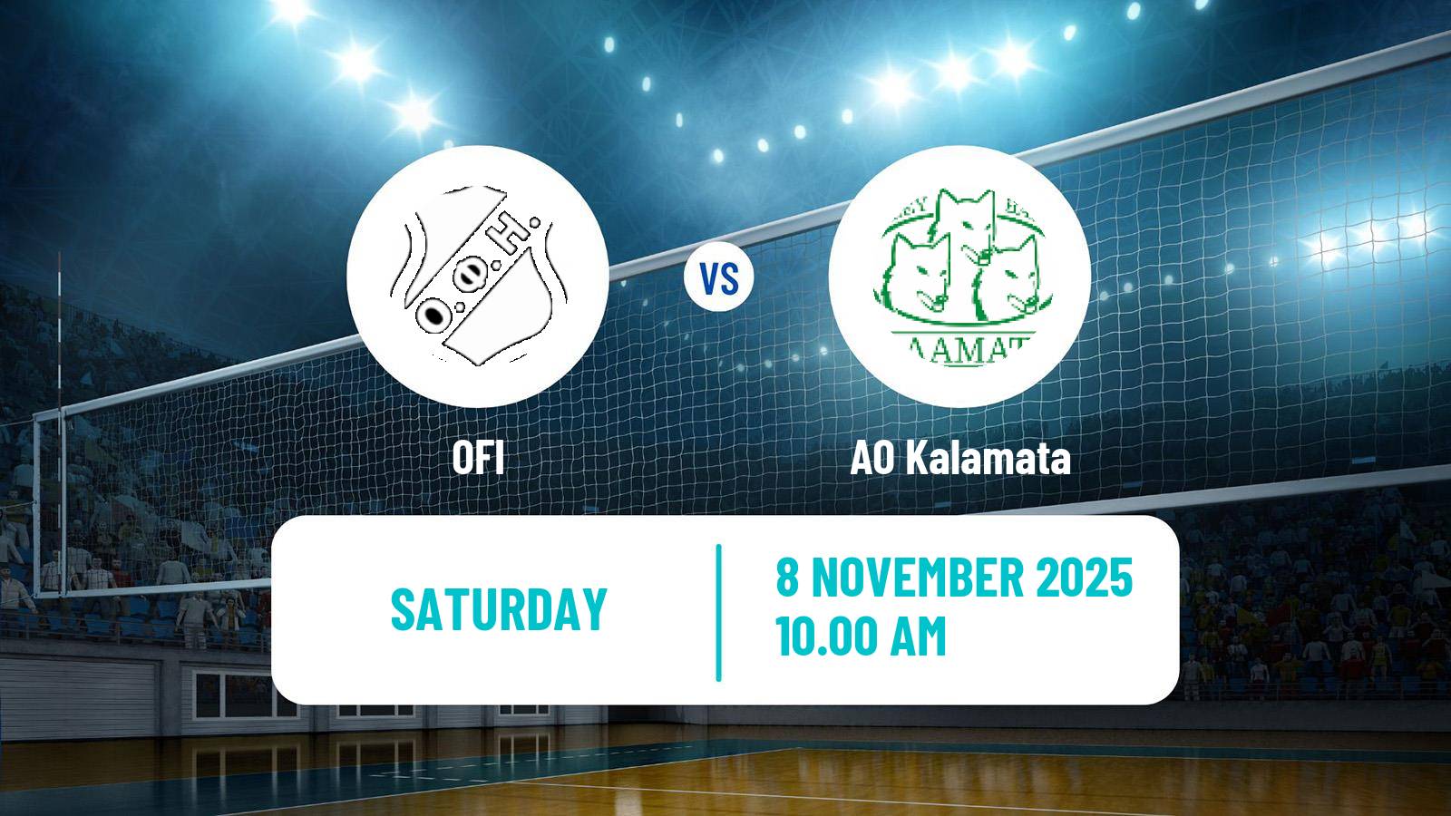 Volleyball Greek A1 Ethniki Volleyball OFI - Kalamata