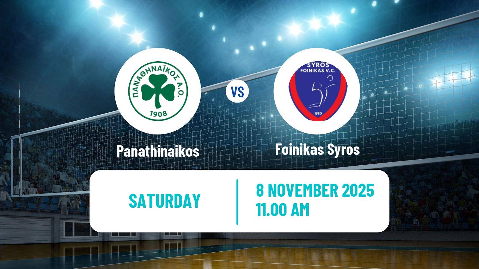 Volleyball Greek A1 Ethniki Volleyball Panathinaikos - Foinikas Syros