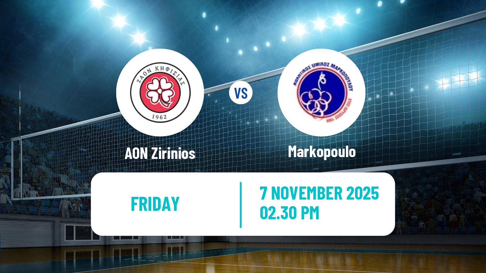 Volleyball Greek A1 Volleyball Women AON Zirinios - Markopoulo