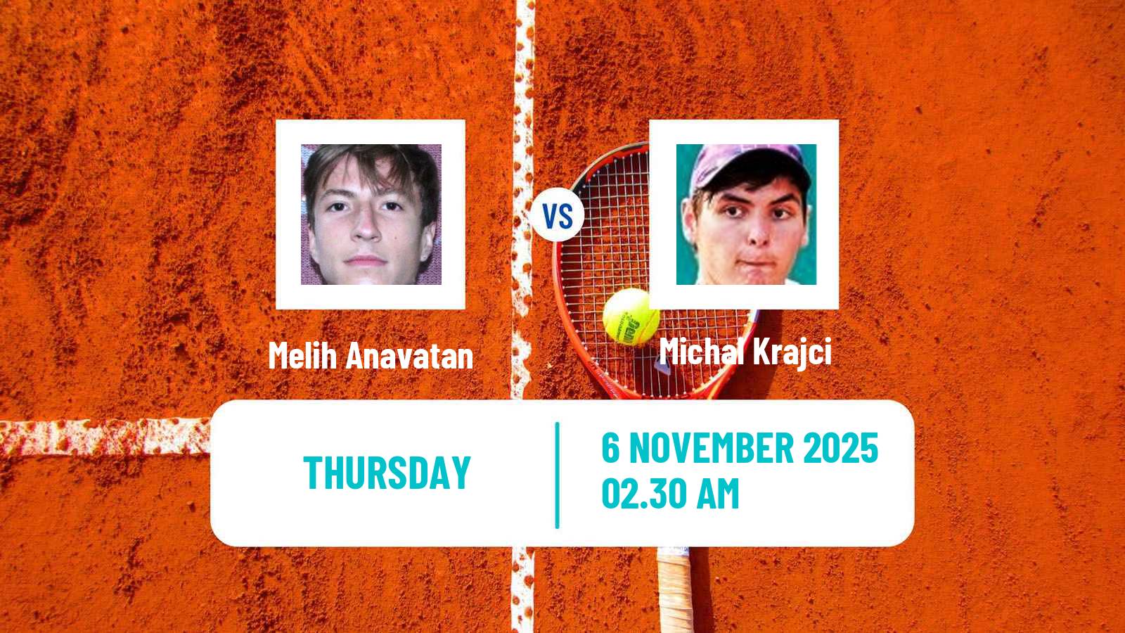 Tennis ITF M15 Sharm Elsheikh 16 Men Melih Anavatan - Michal Krajci