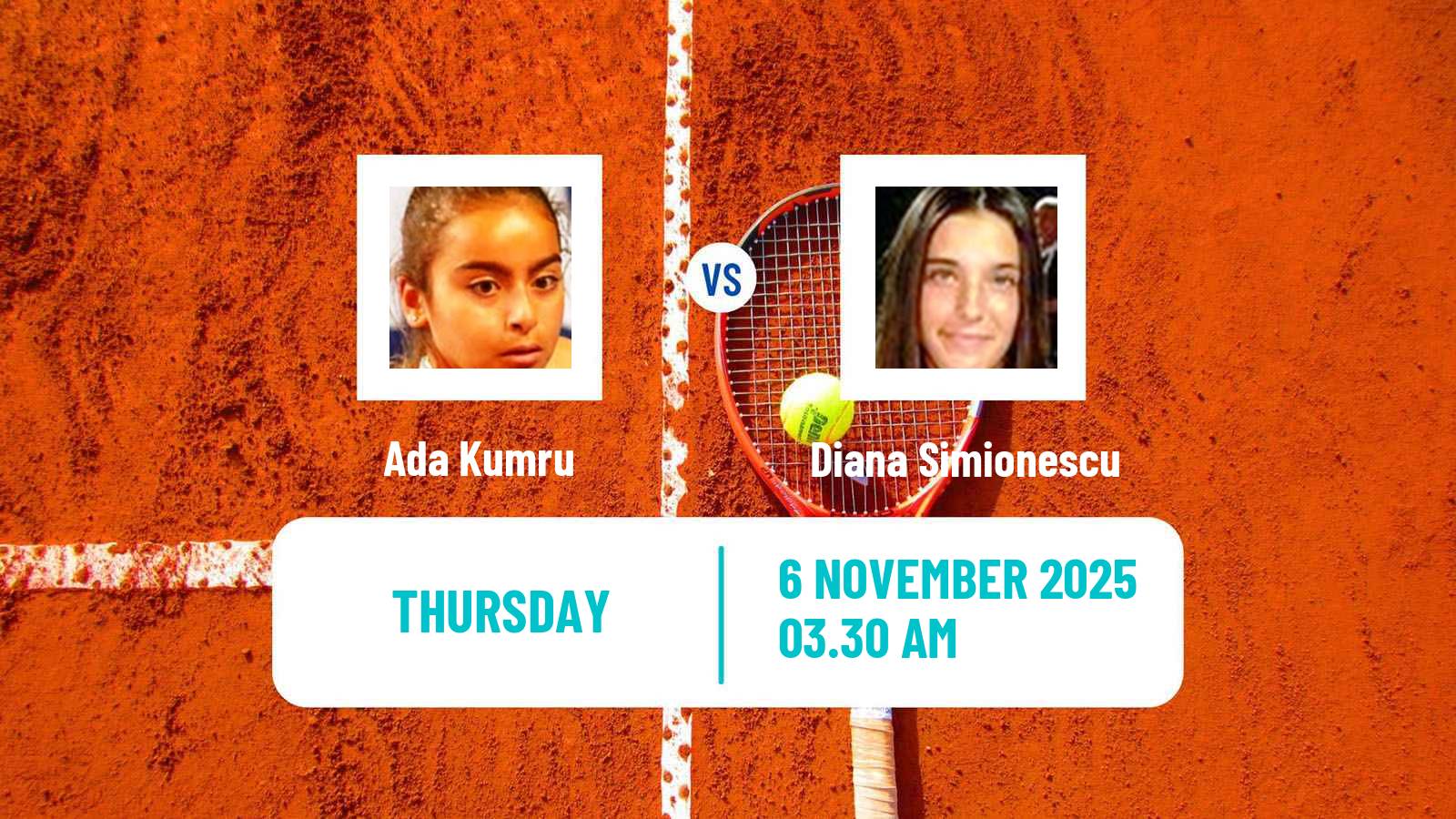 Tennis ITF W15 Antalya 13 Women Ada Kumru - Diana Simionescu