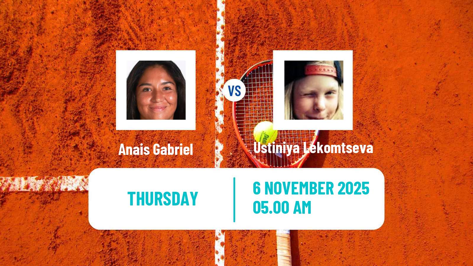 Tennis ITF W15 Antalya 13 Women Anais Gabriel - Ustiniya Lekomtseva