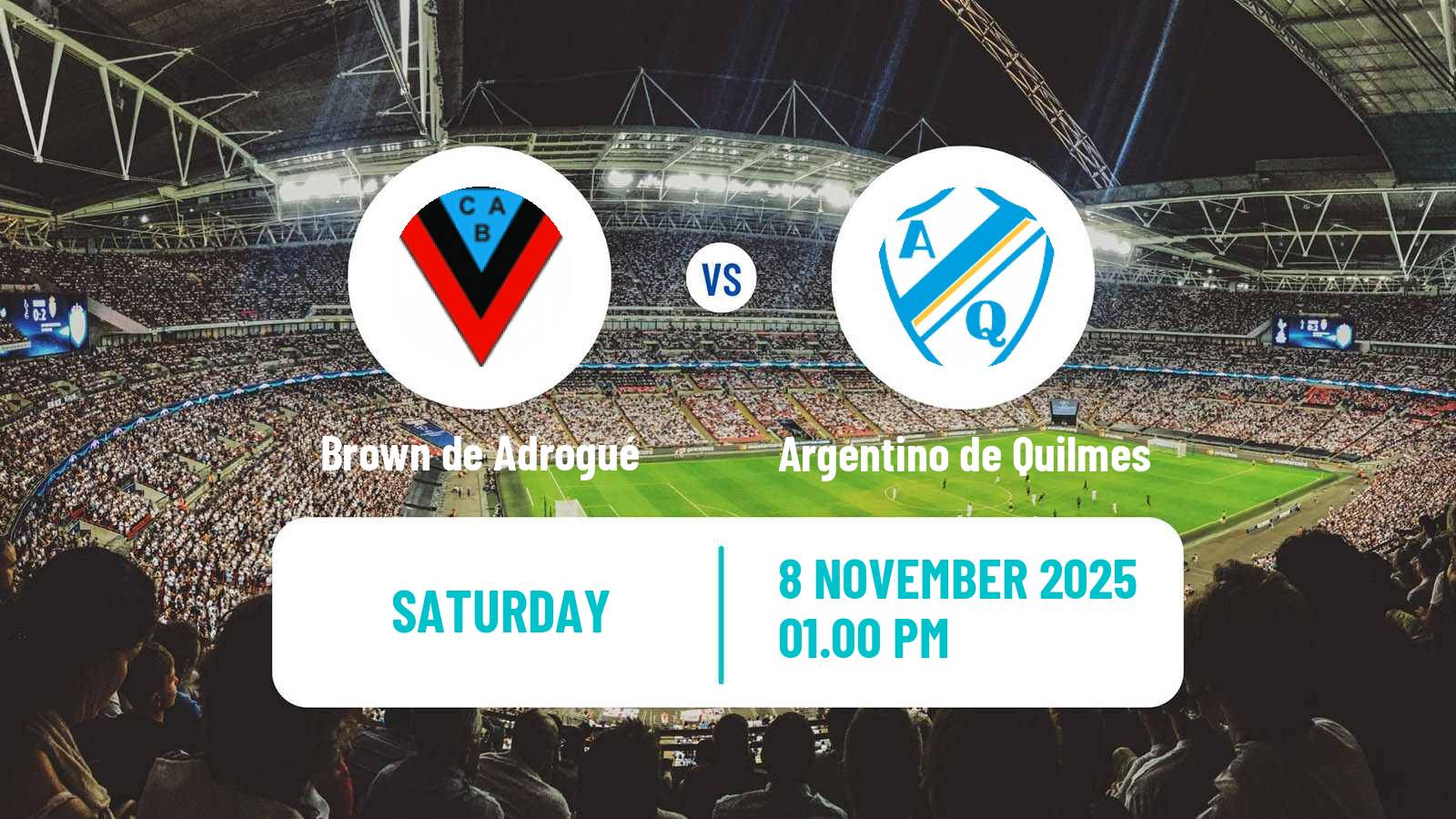 Football Argentinian Primera B Brown de Adrogué - Argentino de Quilmes