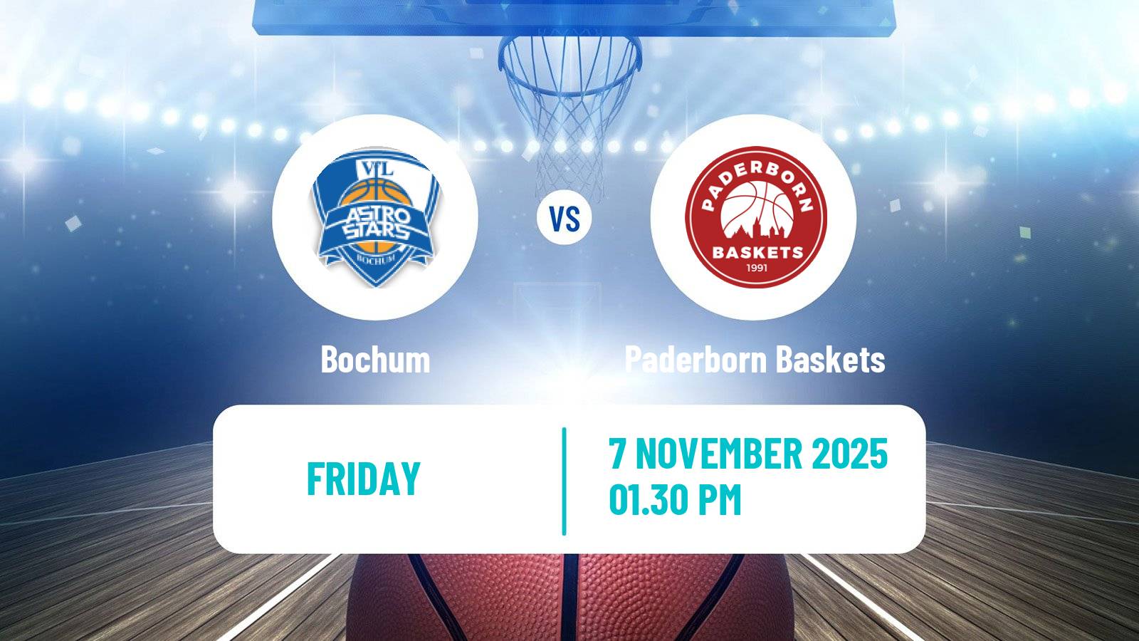 Basketball German Pro A Basketball Bochum - Paderborn Baskets