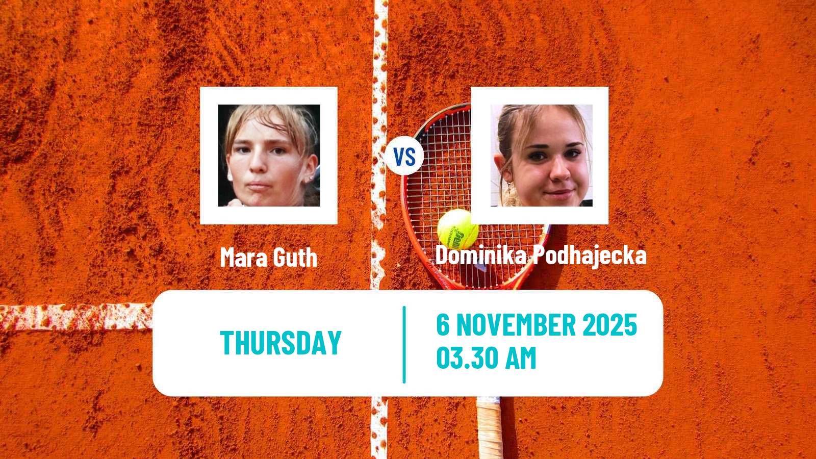 Tennis ITF W15 Monastir 38 Women Mara Guth - Dominika Podhajecka