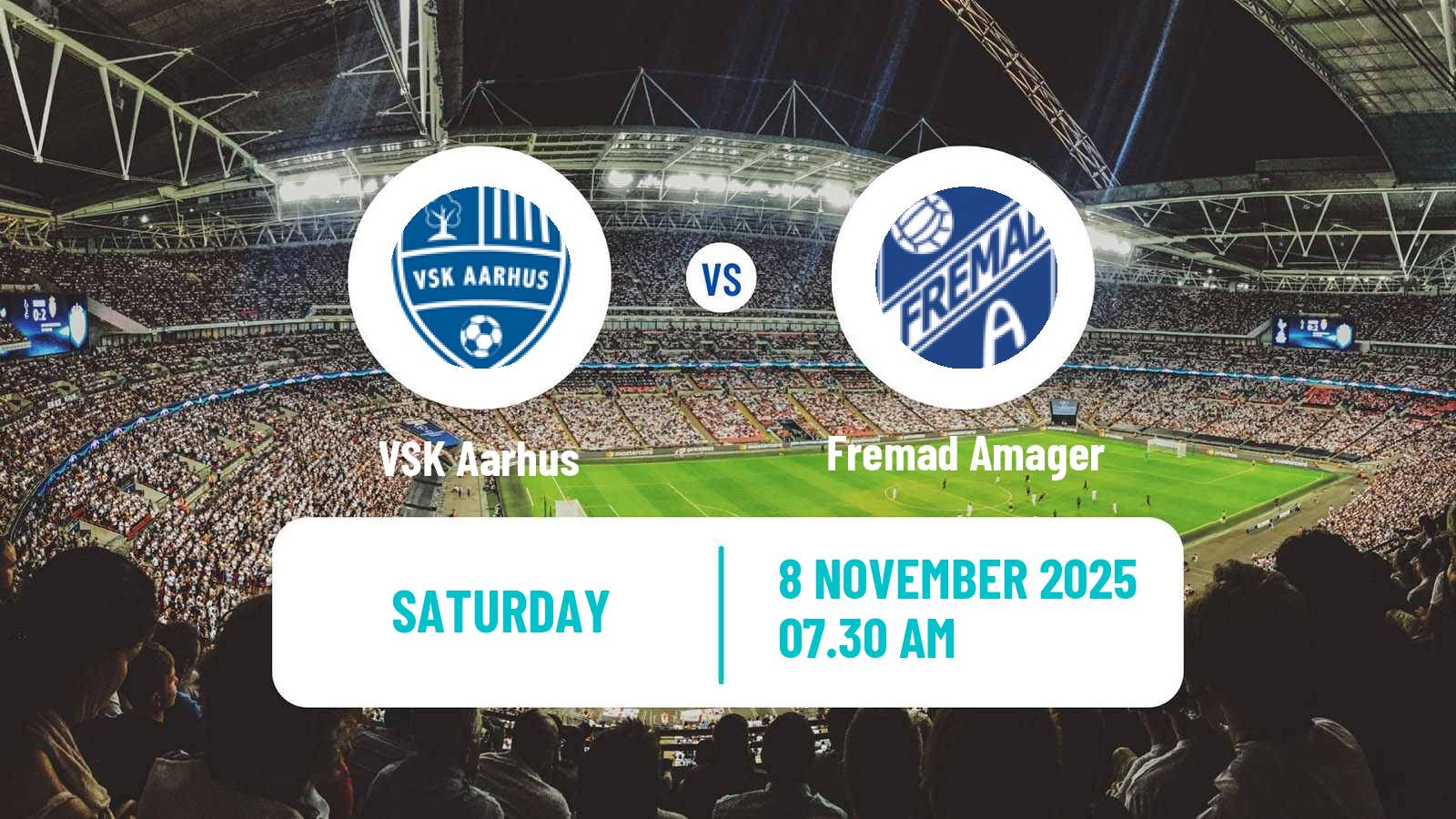 Football Danish 2 Division VSK Aarhus - Fremad Amager