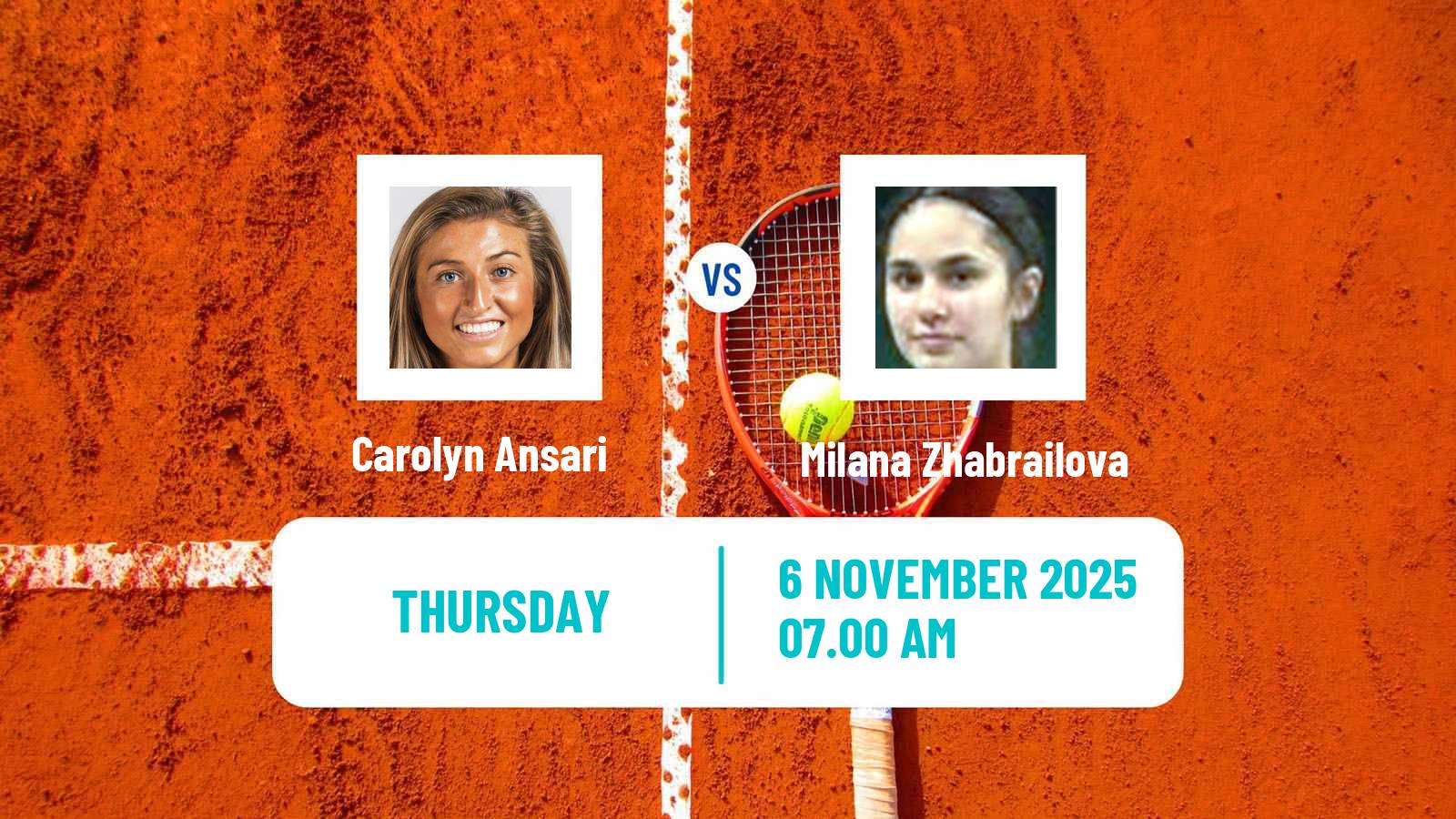 Tennis ITF W35 Faro Women Carolyn Ansari - Milana Zhabrailova