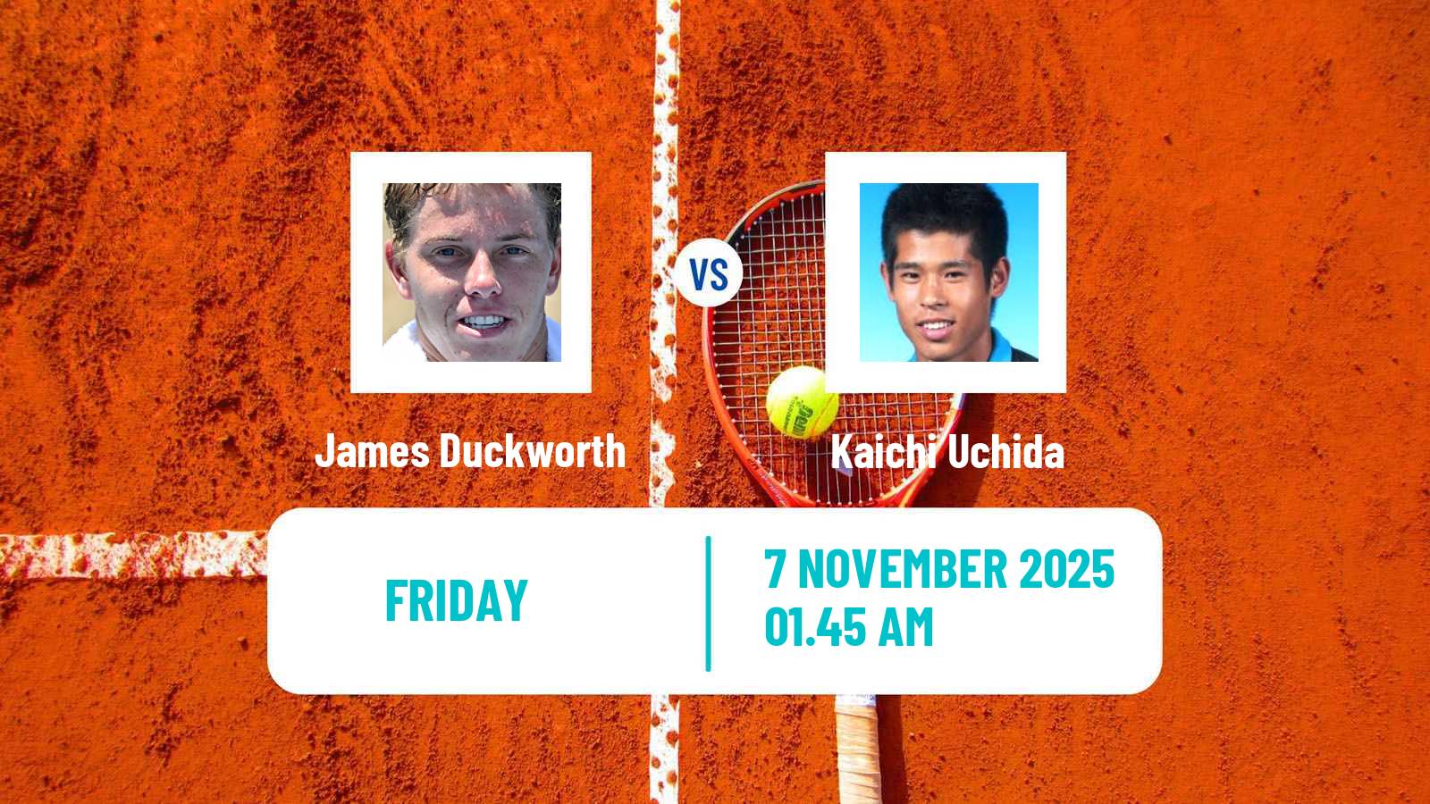 Tennis Taipei Challenger Men James Duckworth - Kaichi Uchida