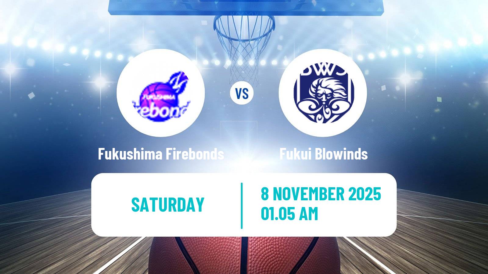 Basketball Japan B2 League Basketball Fukushima Firebonds - Fukui Blowinds